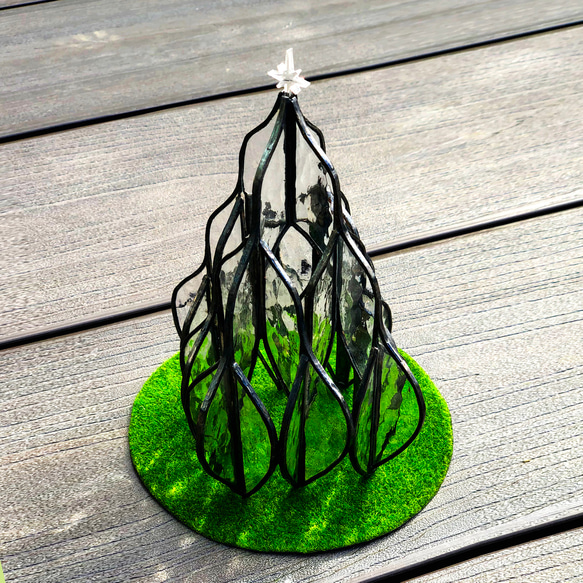 ステンドグラス  クリスマスツリー ~solid Christmas tree~　[transparent] 5枚目の画像