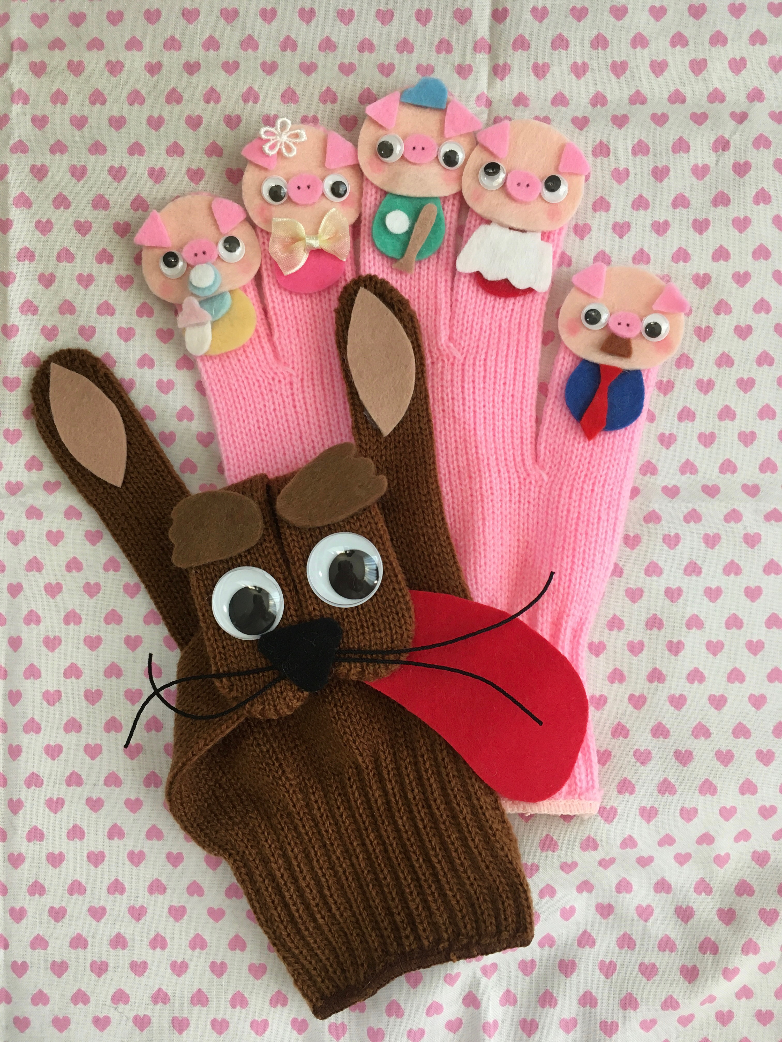 たんかわ様オーダー品　サッとにげました　手袋シアター　パペット