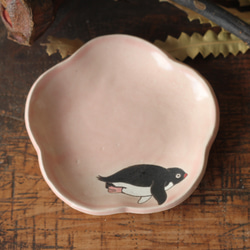 櫻桃釉豆盤阿德利企鵝 第1張的照片