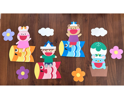 こいのぼり 壁面飾り 端午の節句 こどもの日 かしわもち 画用紙