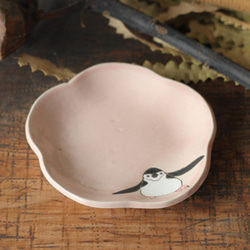 桜釉豆皿 ヒゲペンギン 2枚目の画像