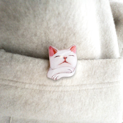 快樂打瞌睡貓咪口袋胸針 第7張的照片