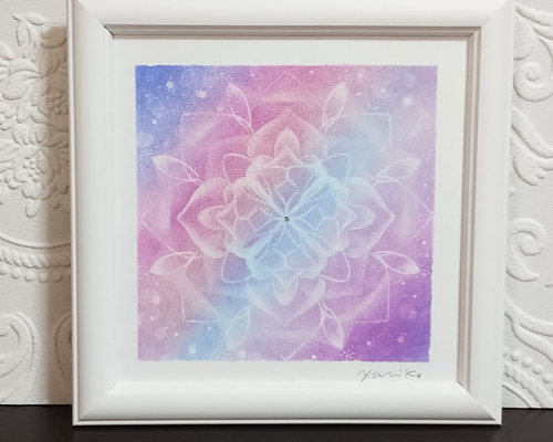 パステル曼荼羅アート <1026zスピリチュアルアート> パステル曼荼羅