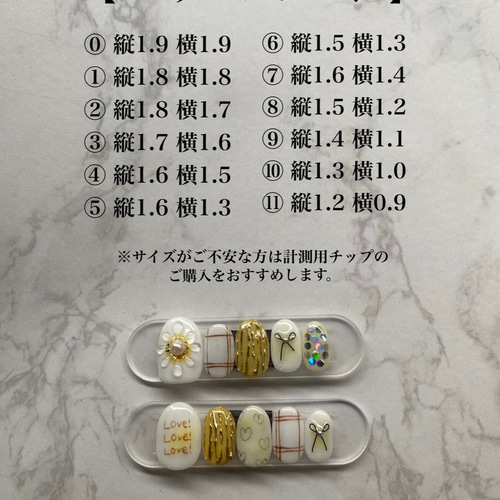 サイズオーダー品】No.209 ネイルチップ（つけ爪） Hazuki 通販