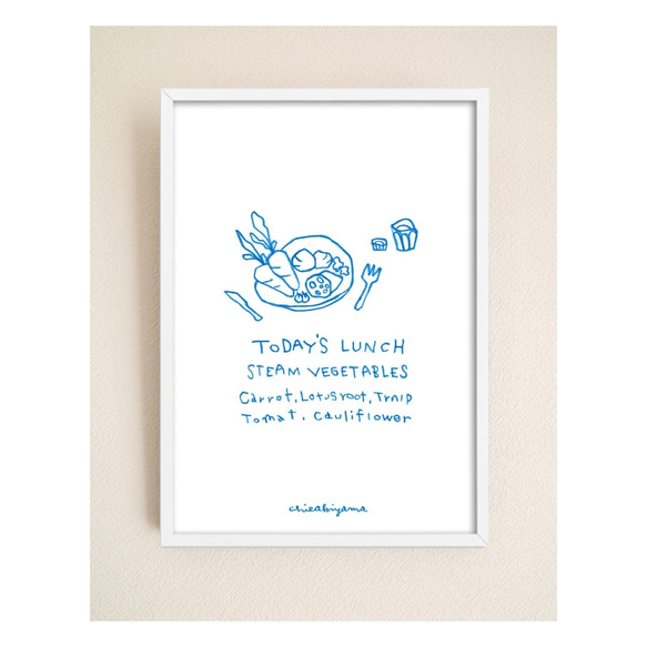 Art Poster / VEGETABLE LUNCH / A3サイズ 額装込み ポスター  