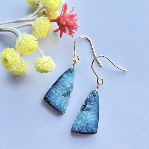 14kgfオパライズドウッドピアス♪