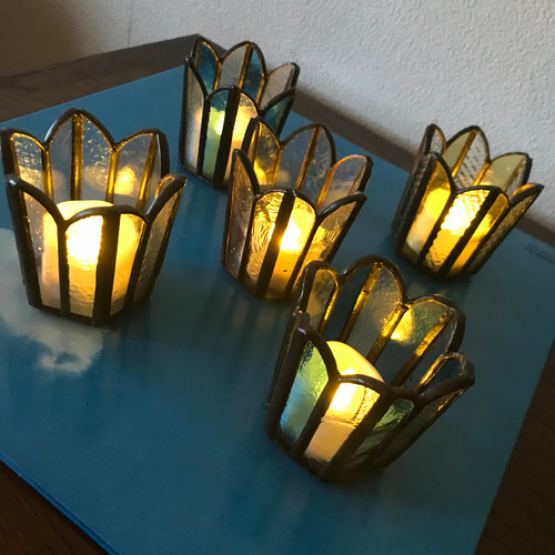 ステンドグラスのキャンドルホルダー キャンドル・キャンドル