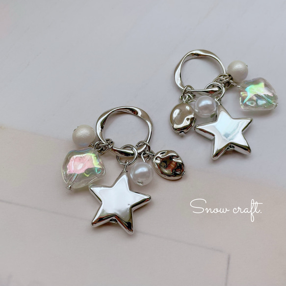 トゥインクルスター シルバー ピアス（スタッド・一粒） Snow craft 