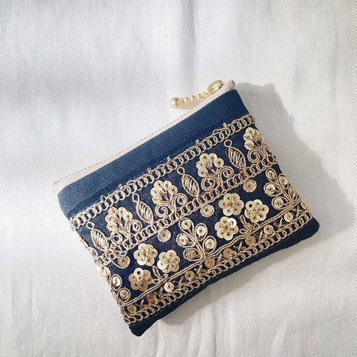 user_ffb2b6f0　キーケースコインケース　インド刺繍リボン×合皮 キーケース コインケース インド刺繍リボン×合皮 マルチポーチ