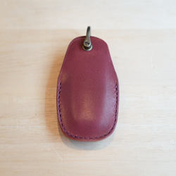 NISSAN 智慧鑰匙包 II D 型環型栃木皮革 [免費刻名字、選擇皮革和縫線] 手工縫製真皮 第4張的照片