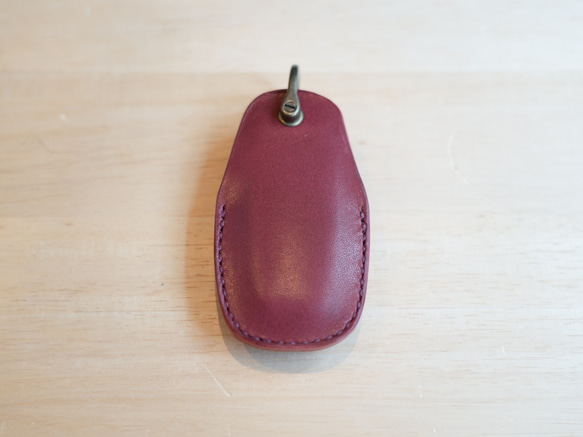 NISSAN 智慧鑰匙包 II D 型環型栃木皮革 [免費刻名字、選擇皮革和縫線] 手工縫製真皮 第4張的照片