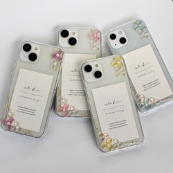 one color choice flowerフレームのスマホケース iPhoneケース かわいい　iPhone15 他 1枚目の画像