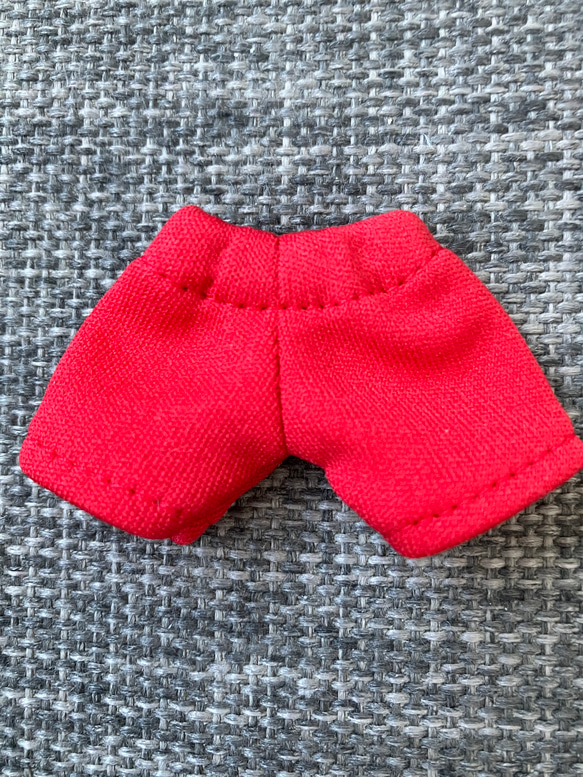 オビツ11 ジャージ素材のshort pants red 5枚目の画像