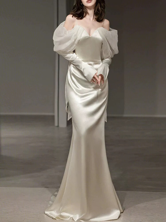ロングスリーブウエディングドレス 5枚目の画像