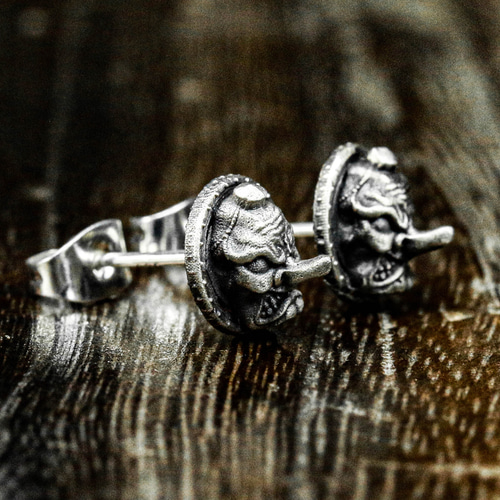 かすう工房 2021夏限定ピアス＋妖怪面耳刺／烏天狗 3点セット