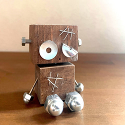 ロボット 模型 ボルト ナット ハンドメイド 手づくり 廃材 鉄製 ミニチュア 世界に一つだけのN ROBO/手作りロボット/木製ロボット/廃材/飾り