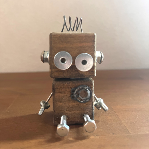 ロボット 模型 ボルト ナット ハンドメイド 手づくり 廃材 鉄製