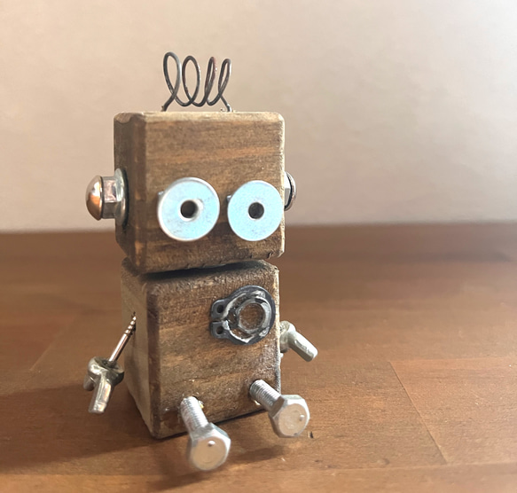世界に一つだけのN ROBO/手作りロボット/木製ロボット/廃材/飾り/置物