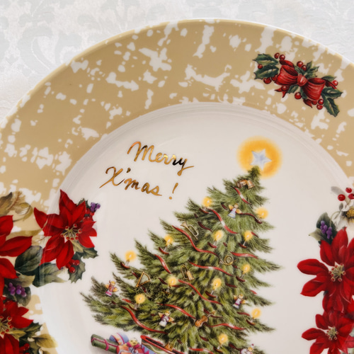 クリスマスプレート 中皿 グレイスマシェリ 通販 16944277｜Creema