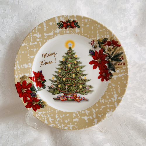 クリスマスプレート 中皿 グレイスマシェリ 通販 16944277｜Creema