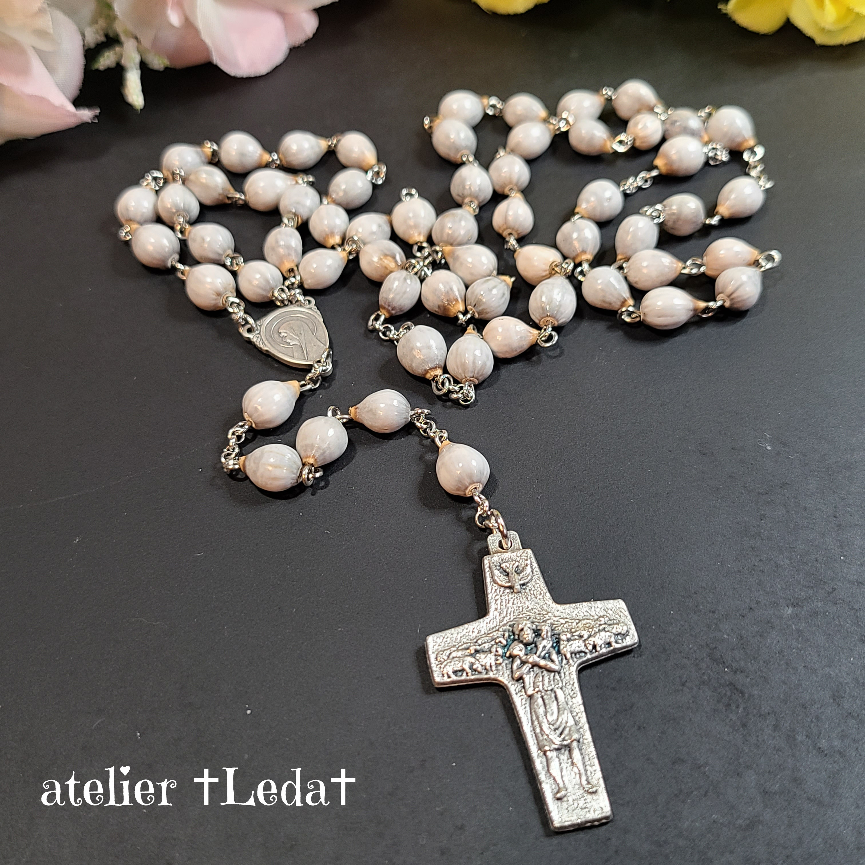 ☆ヨブの涙 ロザリオ☆Job's Tears Rosary マザー・テレサの