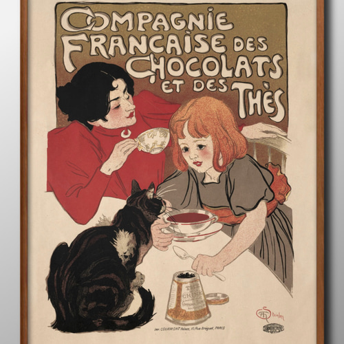 14239□アートポスター 絵画 A3サイズ『アレクサンドル・スタンラン 猫