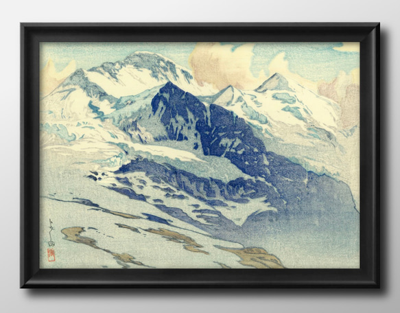 格安人気 14137□アートポスター 絵画 A3サイズ『吉田博 ユングフラウ山 絵画