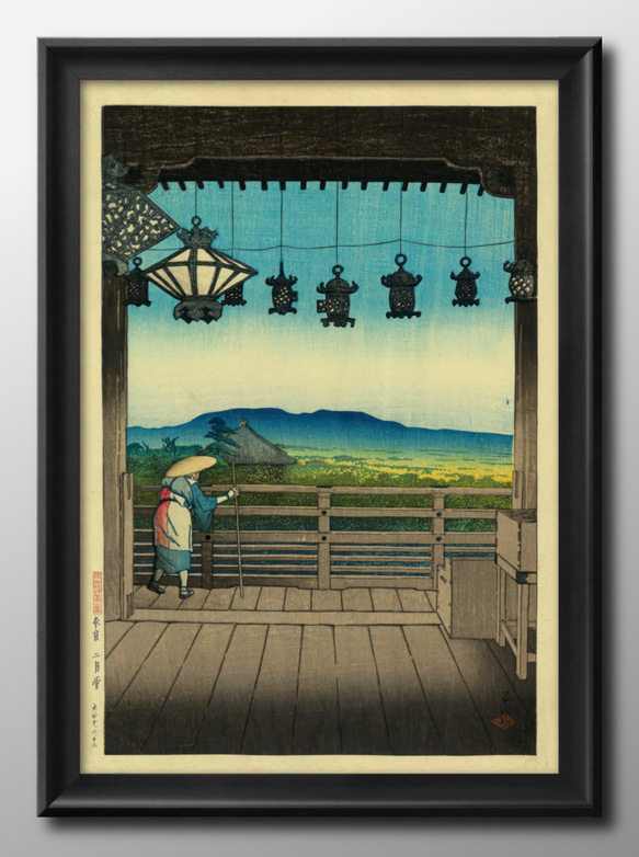 14142□アートポスター 絵画 A3サイズ『川瀬巴水 奈良二月堂 14142□アートポスター 絵画 A3サイズ『川瀬巴水 奈良二月堂