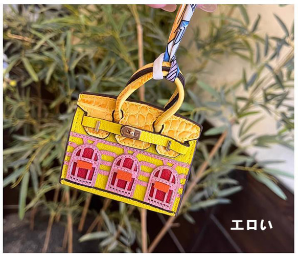 【Mini Bag】BJD Birkin Faubourg イヤホーンバッグ カーチャーム リップスティックバッグ キー 4枚目の画像