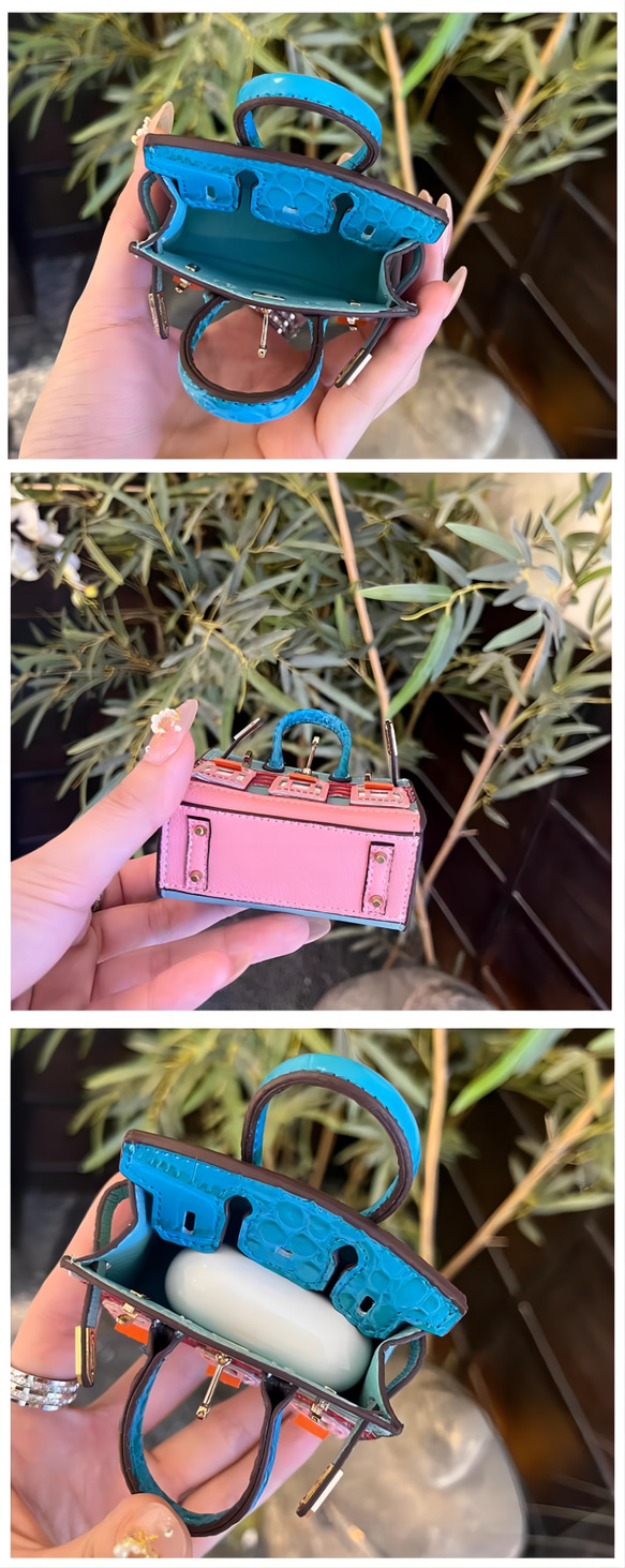 【Mini Bag】BJD Birkin Faubourg イヤホーンバッグ カーチャーム リップスティックバッグ キー 17枚目の画像