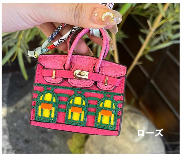 【Mini Bag】BJD Birkin Faubourg イヤホーンバッグ カーチャーム リップスティックバッグ キー 5枚目の画像