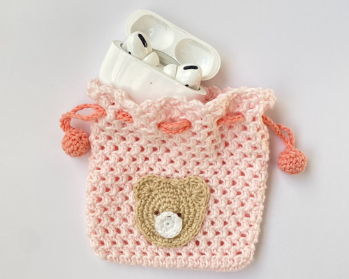 訳あり！ハンドメイドミニ巾着　くま　小物入れ 訳あり！ハンドメイドミニ巾着 くま 小物入れ ベビー・キッズ