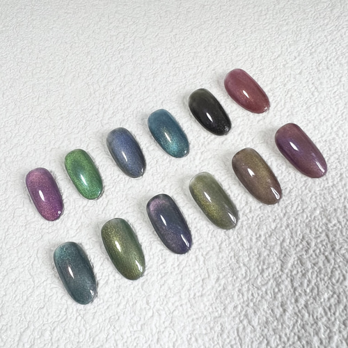 お色が選べる マグネット ジェル 偏光パール オーダーネイルチップ