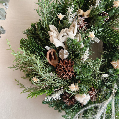 クリスマスが待ち遠しい♡フレッシュリース クリスマスリース入荷しました*↟⍋*↟ 玄関に飾ってクリスマス