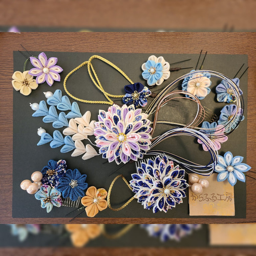 引っ越しのため6月に再開いたします☆ つまみ細工髪飾り(成人式  