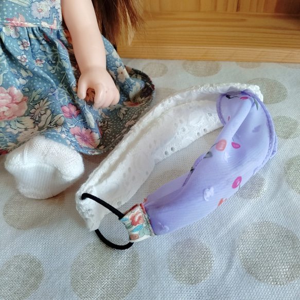 レミン&ソランちゃんサイズのお人形用ヘアバンド！さくらんぼ 4枚目の画像