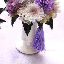 《Creema限定・秋の福袋2025》想・SOU❖花器の色が選べます◇一対・プリザーブドフラワーのお供え花・仏花 4枚目の画像