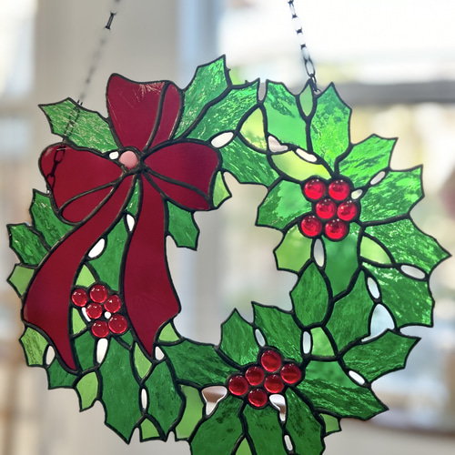 ステンドグラス】クリスマスリース 1点限定 リース Atelier 108