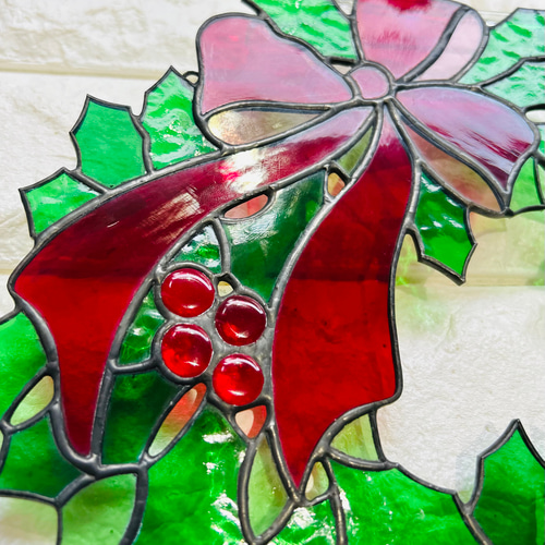 ステンドグラス】クリスマスリース 1点限定 リース Atelier 108 通販