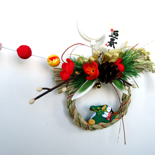 お正月リース♪No.12 辰（たつ）のお正月リース飾り 小24-9 リース kisetukazari2 通販