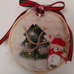 Creema限定「刺繍枠で作るメリークリスマス」キット 1枚目の画像