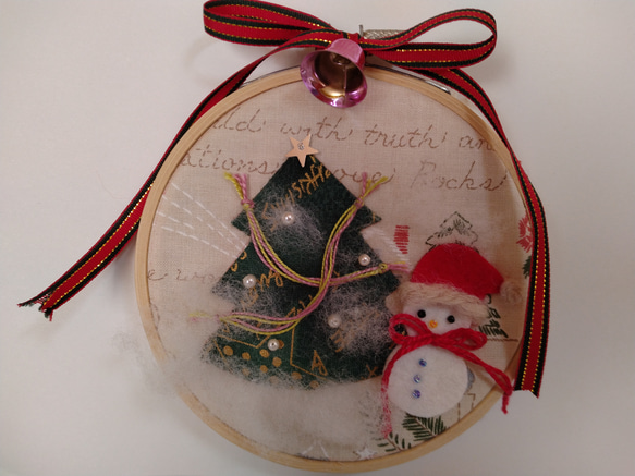 Creema限定「刺繍枠で作るメリークリスマス」キット 1枚目の画像