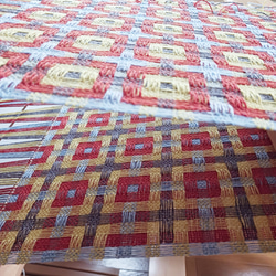 ラムウールの変化二重織りリバーシブルマフラー　手織り（品番265） 11枚目の画像