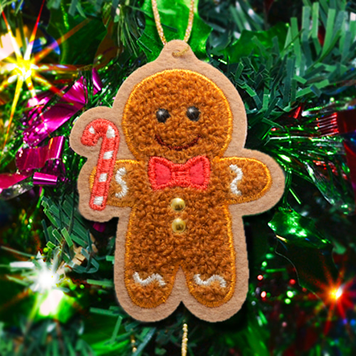 新品未開封！スワロフスキー☆手袋ミトンの飾り/オーナメントクリスマスツリー かわいい刺繍オーナメント もこもこジンジャークッキー 糸