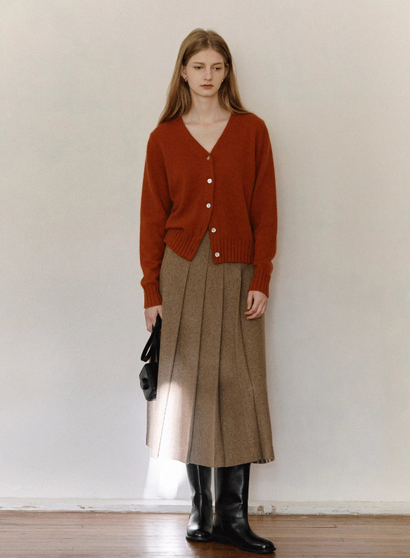 秋冬のプリーツスカート　ロングスカート 15枚目の画像