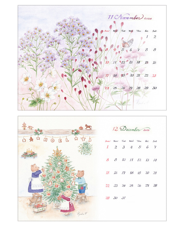 2024年 Herbal Letter カレンダー A４サイズ 9枚目の画像