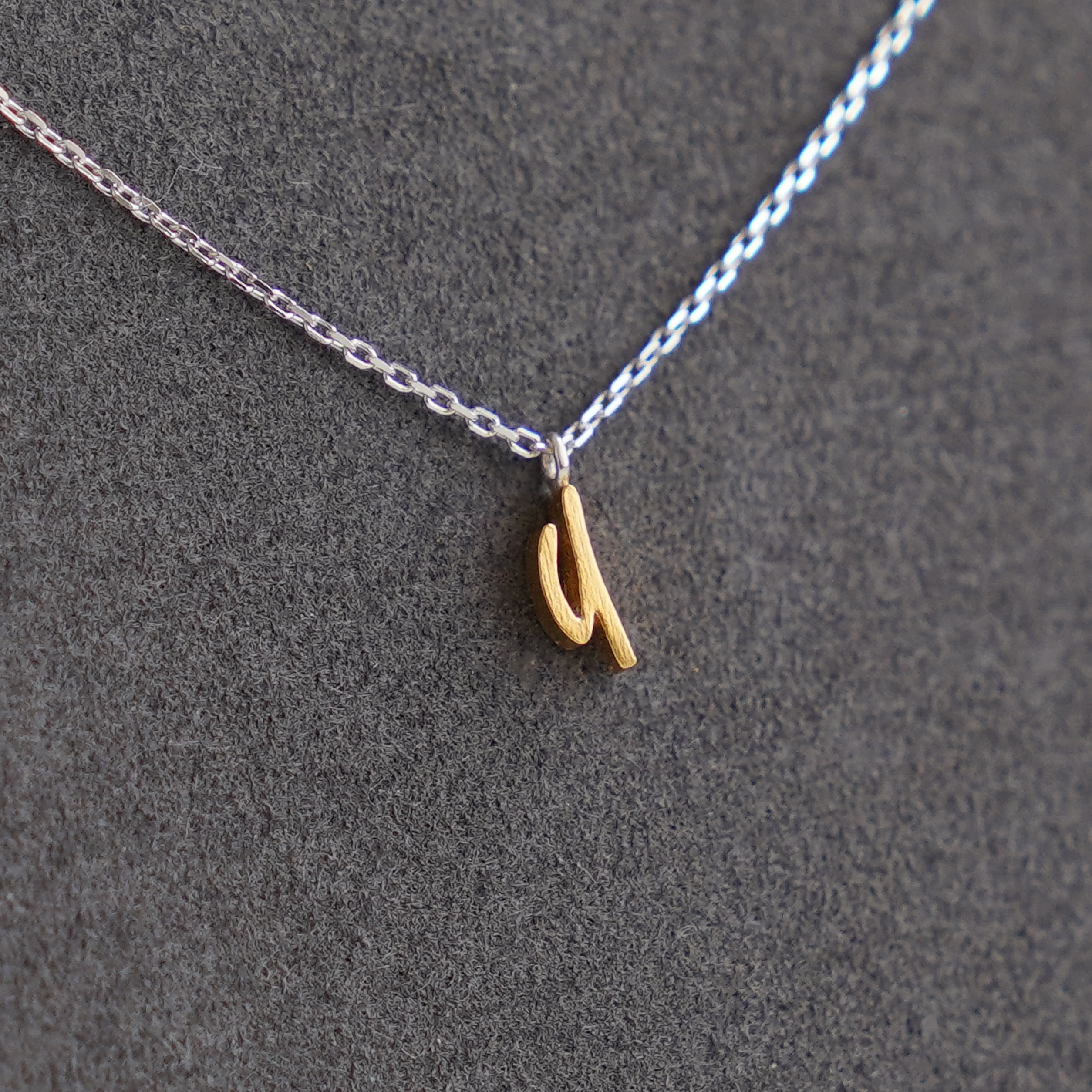 【Partial GP】Initial Necklace / SV925 / K18GP≪送料無料≫ イニシャル