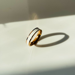 『自分らしく生きるリング 』単品 ブラック ホワイト ピンクゴールド クリスマス   刻印 指輪 ステンレス〔1本価格〕 2枚目の画像