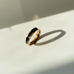 『自分らしく生きるリング 』単品 ブラック ホワイト ピンクゴールド クリスマス   刻印 指輪 ステンレス〔1本価格〕 3枚目の画像