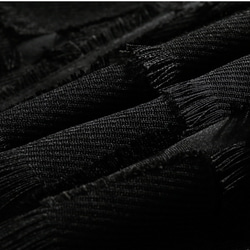 メンズ・レディース兼用・潮牌の小香風ジャケットゆったり襟の黒いコート 20-1168 19枚目の画像